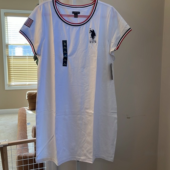 US POLO T-SHIRT DRESS/ COVER UP.. NWT SIZE XL. - Picture 1 of 8